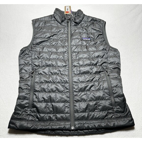 Patagonia Nano Puff Men Vest Size Small 84242 PrimaLoft Full Zip Forge Gray NWT - Picture 1 of 13